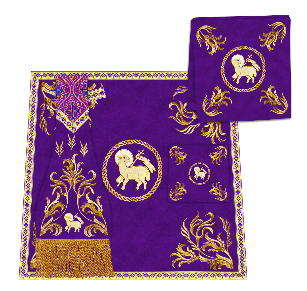 Liturgical Borromean Chasuble With Detailed Embroidery and Trims