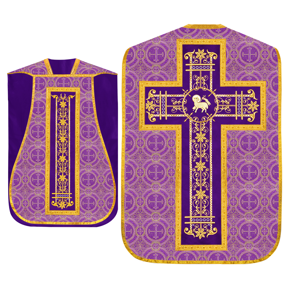 Set of Four Catholic Fiddleback Vestments