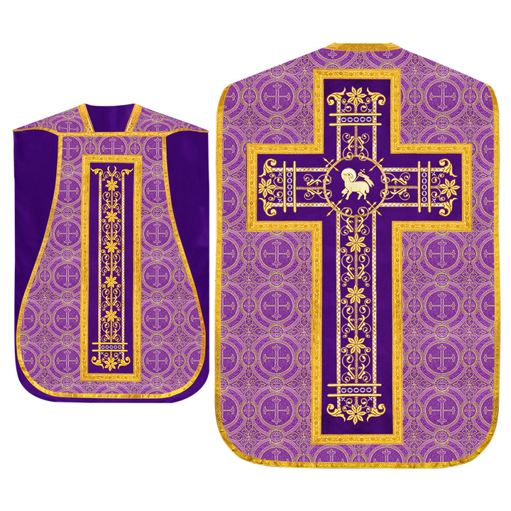 Set of Four Catholic Fiddleback Vestments