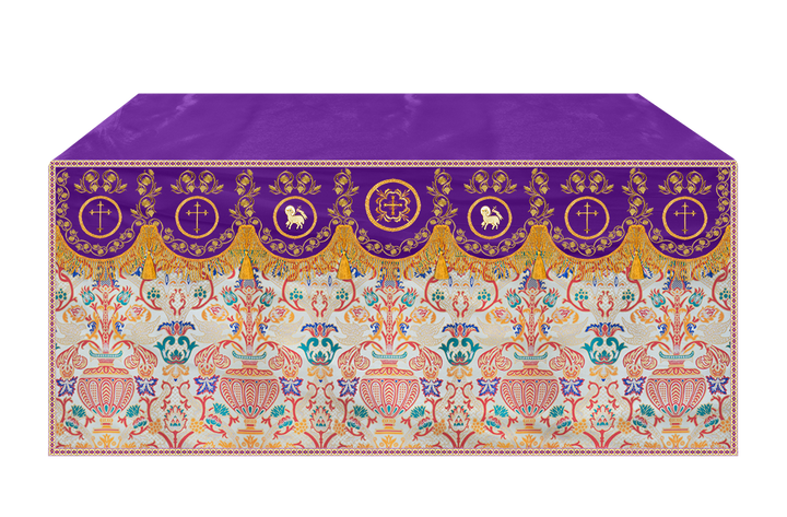 Tapestry  Altar Cloth with Liturgical Motif and Trims