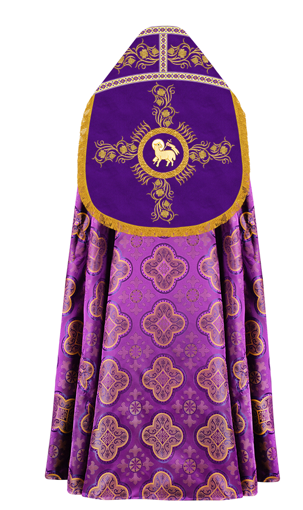 Roman Cope Vestment with Grapes Embroidered trims