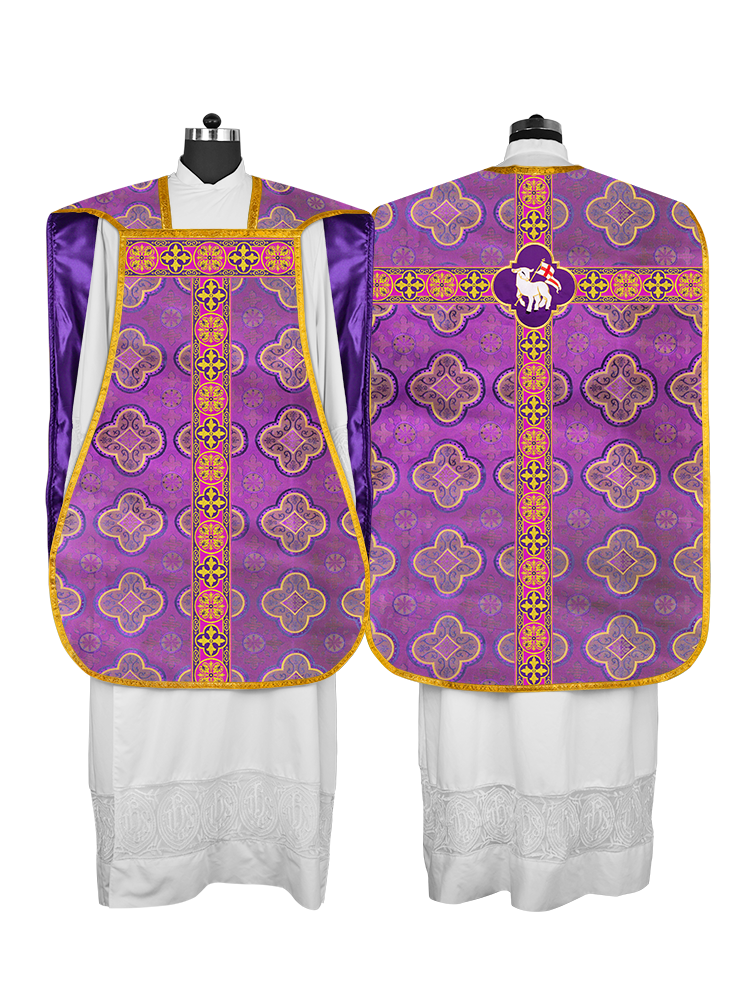 Fiddleback romano con ribetes trenzados tejidos 