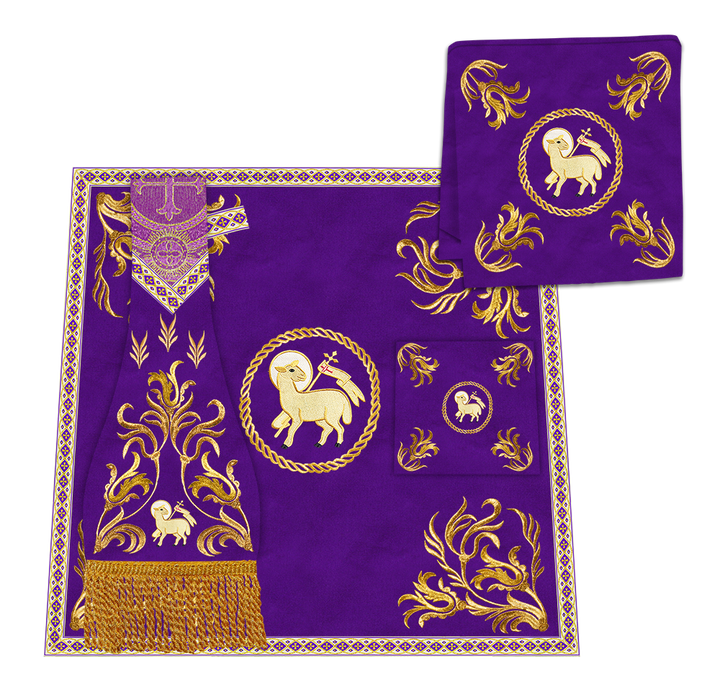 Roman Chasuble Vestment With Woven Braids and Trims