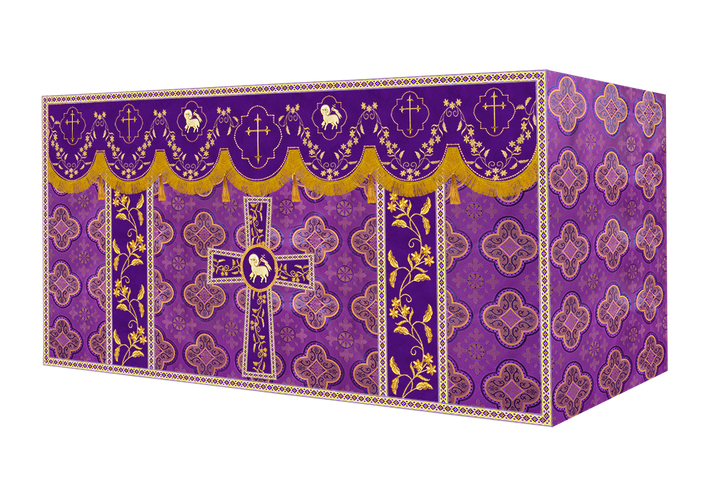 Altar Table Cloth With Floral Embroidery trims