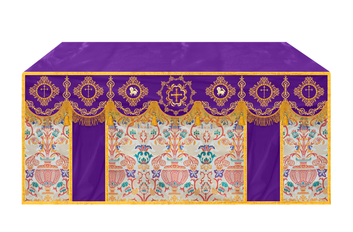 Embroidered Tapestry Altar Cloth with Spiritual Motif