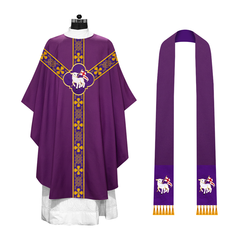 Gothic Chasuble with Motif and Trims