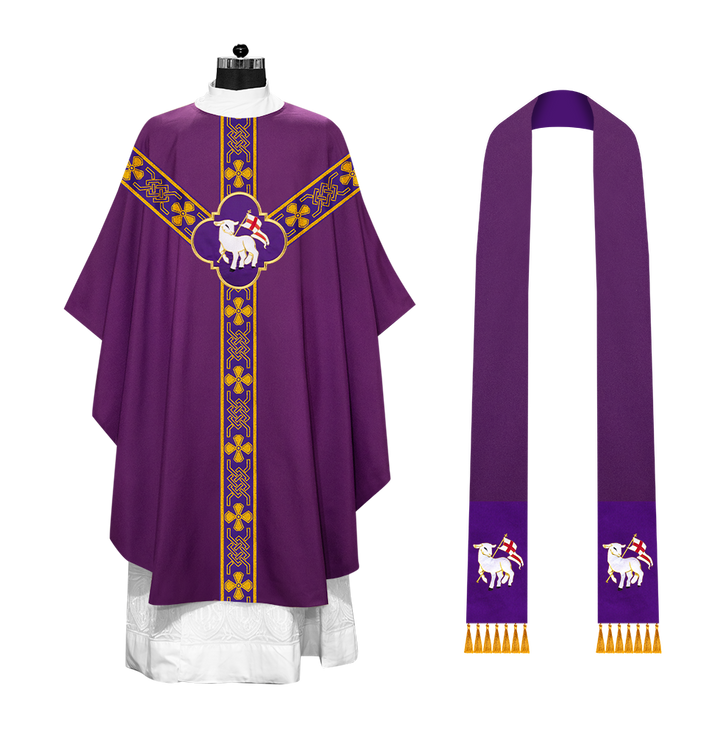 Gothic Chasuble with Motif and Trims