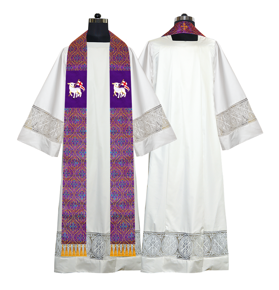 Embroidered Priest Stole with Motif