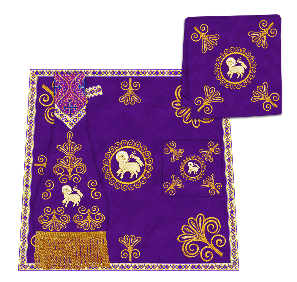 Gothic Cope Vestments With Spiritual Motif and Trims