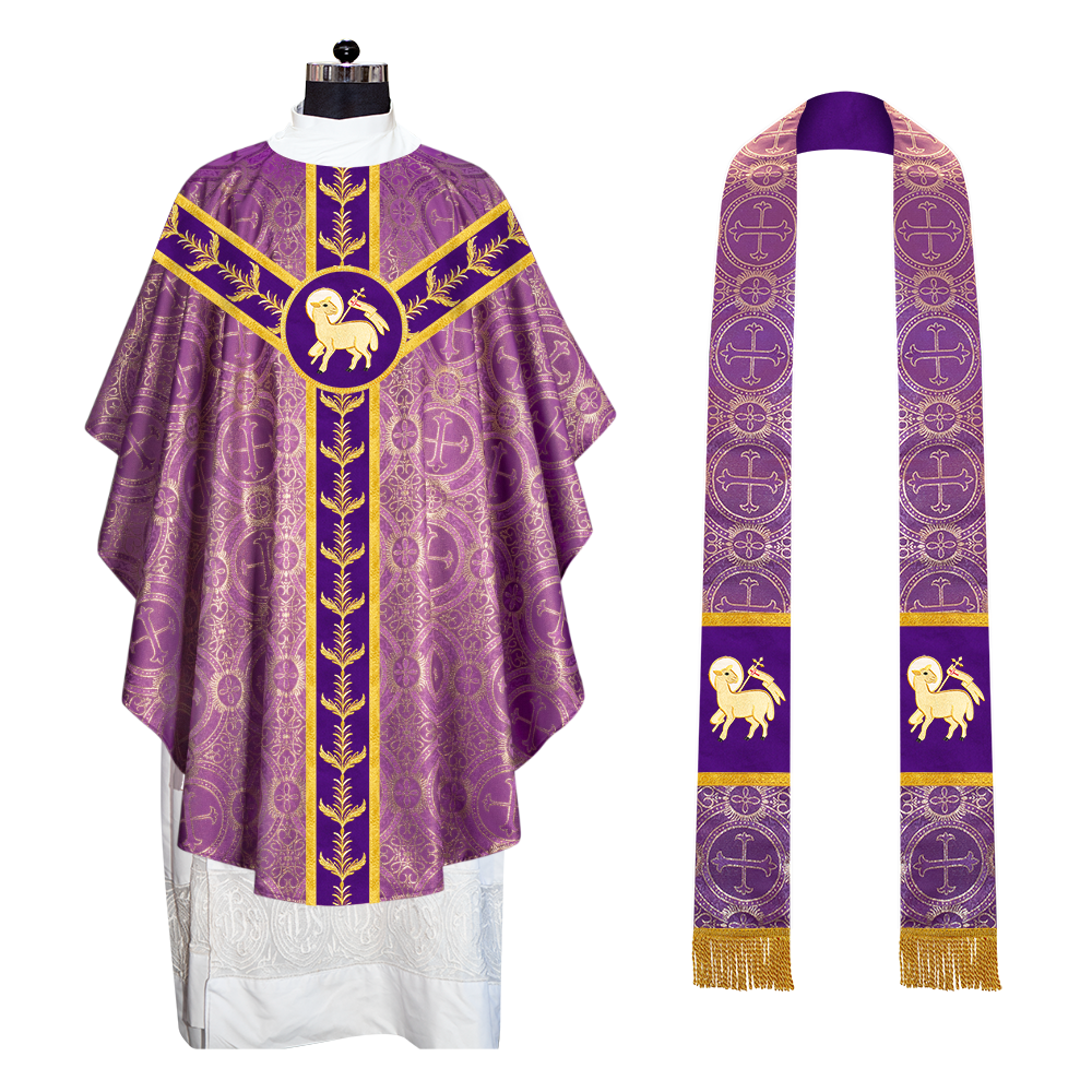 Gothic Style Chasuble with Adorned Lace