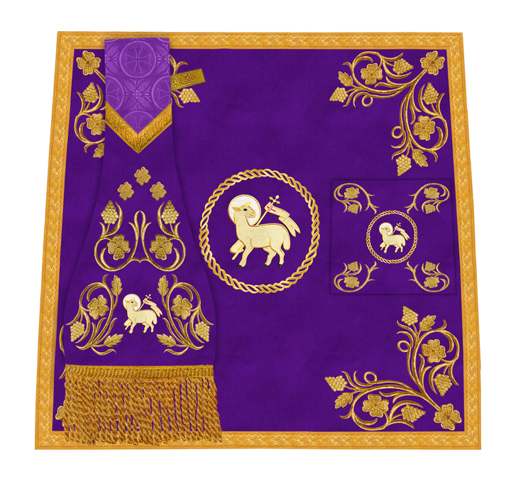 Traditional Liturgical Mass Set with Embroidered Details