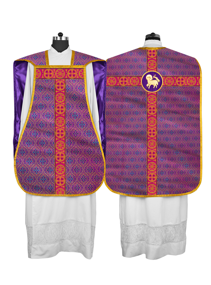 Catholic Roman Chasuble with Ornate Orphrey