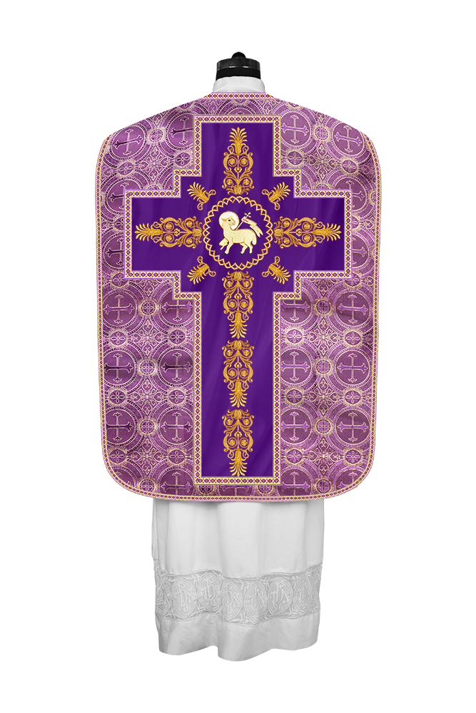 Roman Chasuble Vestments Adorned With Trims