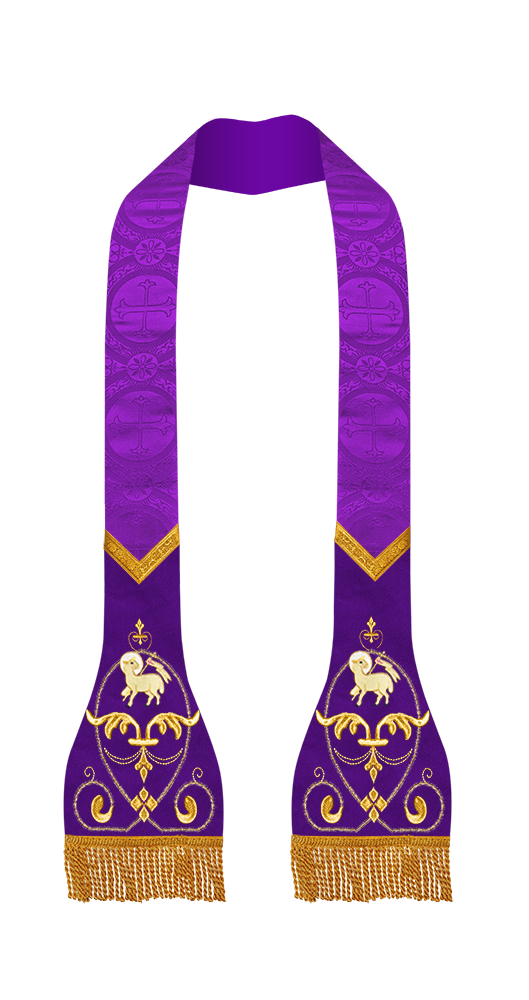 Liturgical Stole with embroidered motif