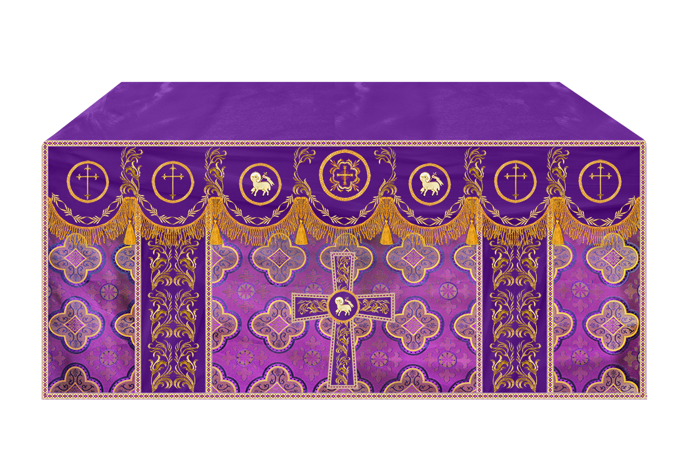 Altar Cloth with Liturgical Motif and Trims