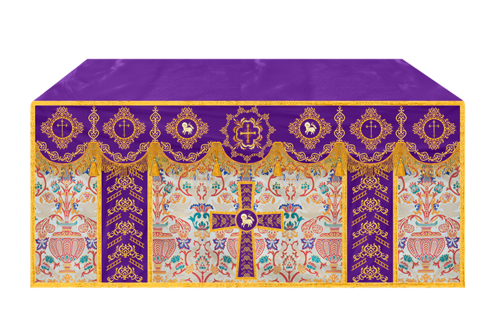 Embroidered Tapestry Altar Cloth with Spiritual Motif