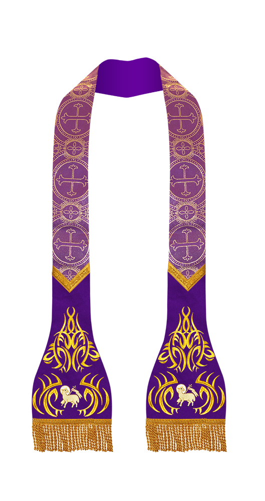 Set of 4 roman stole with adorned motif