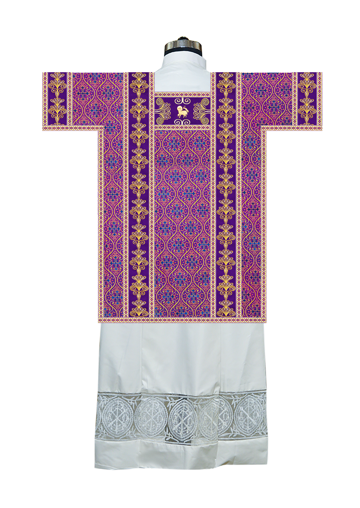 Tunicle Vestment with Motif and Trims