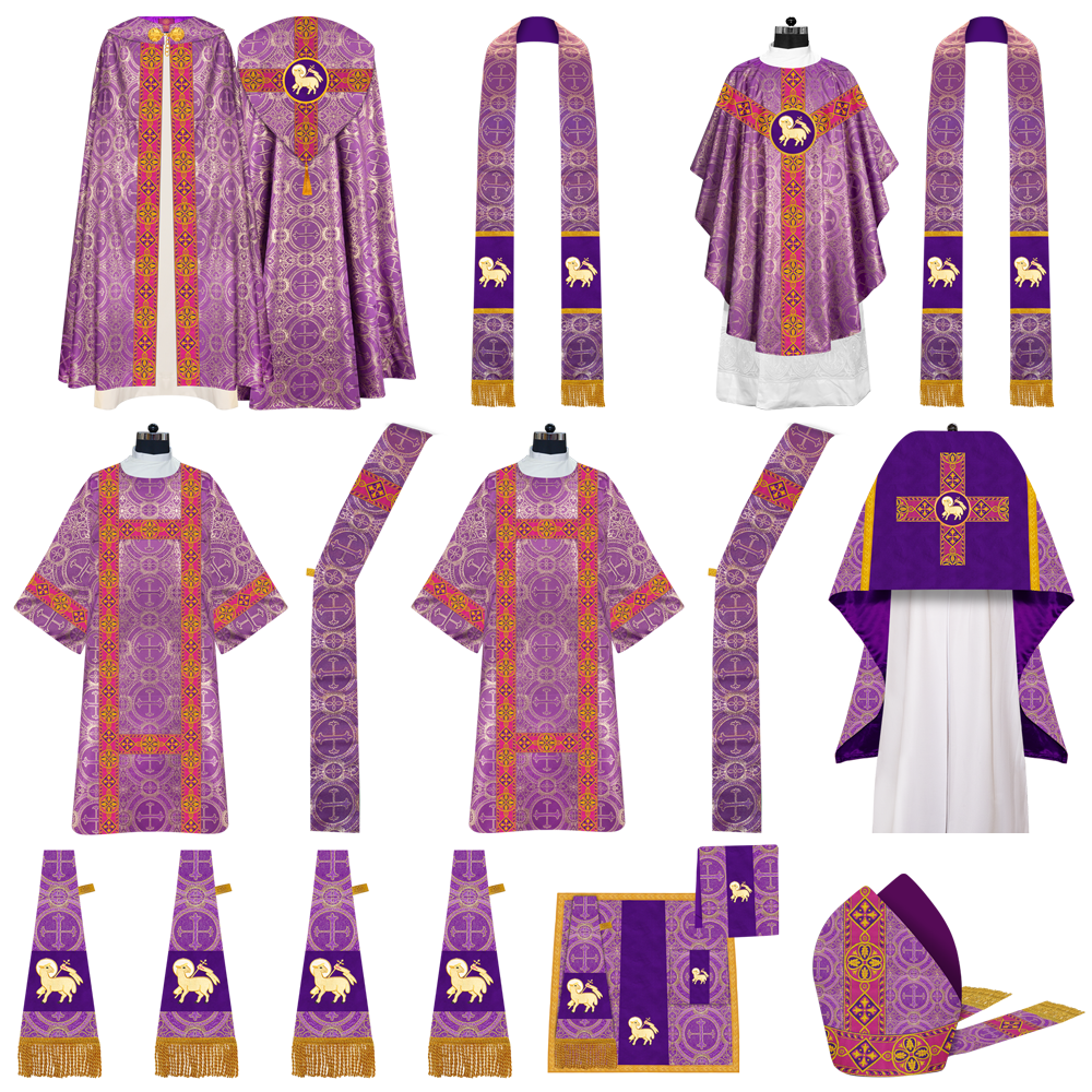 Gothic Highline Mass Set with Embroidered Motif and Orphrey