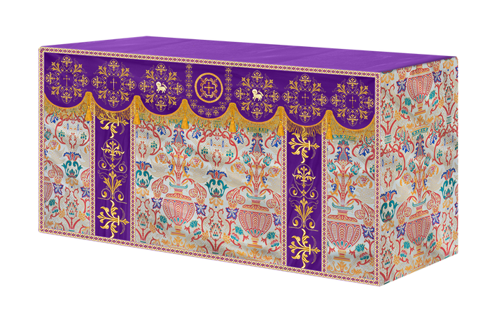 Liturgical Tapestry Altar Cloth with a Fine Embroidered Motif