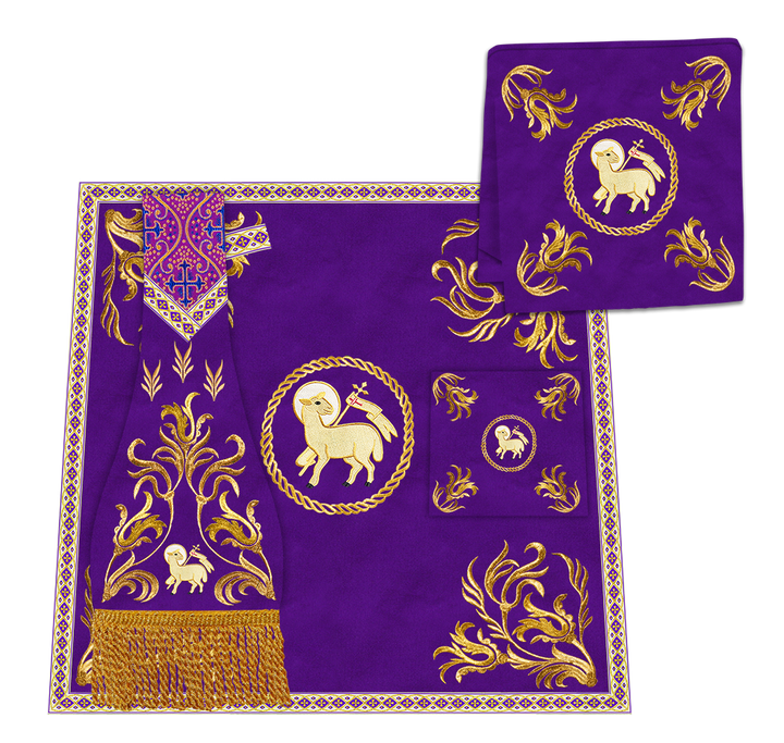 Gothic Chasuble Vestments With Ornate Embroidery And Trims