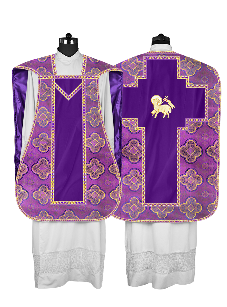 Roman chasuble with Motif and Trims