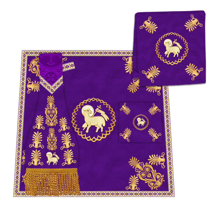 Altar Cloth with Embroidered Motif and Trims