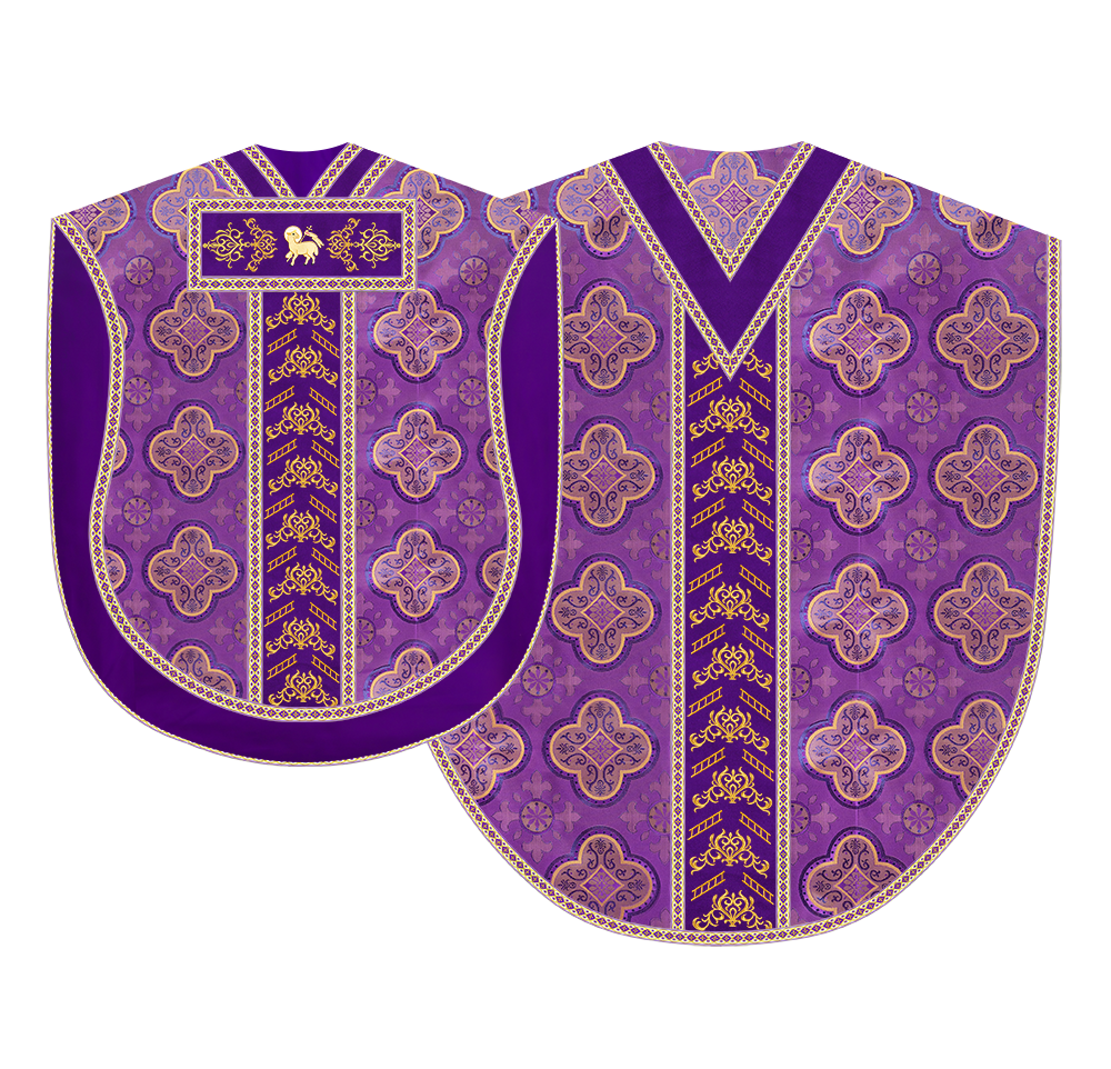 Borromean Chasuble Vestment Adorned With Colour Braids and Trims