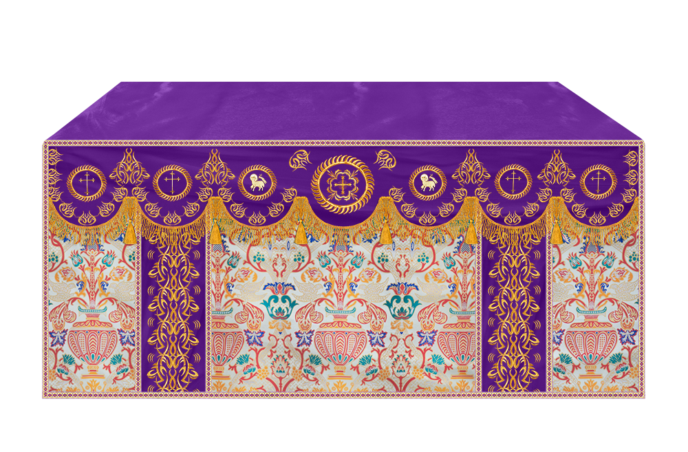Tapestry Altar Cloth with Embroidered Motif