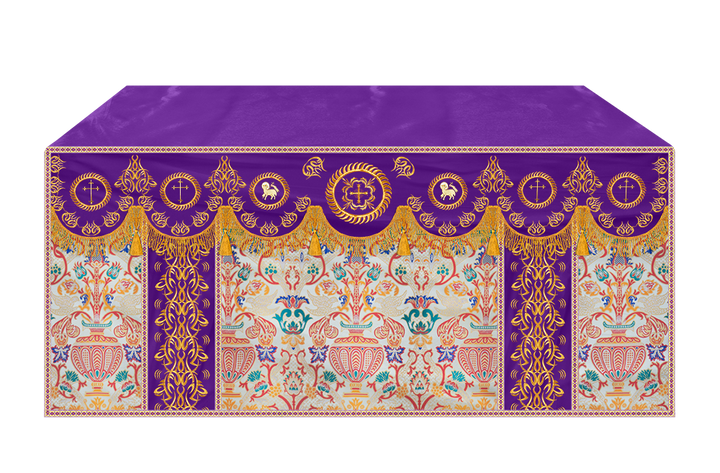 Tapestry Altar Cloth with Embroidered Motif