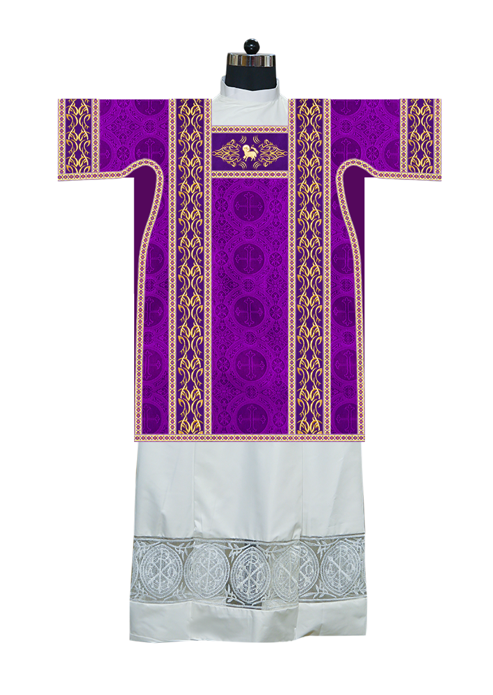 Tunicle Vestment with Embroidered Trims