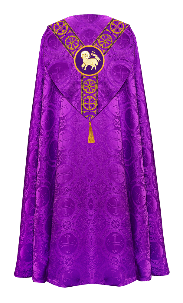 Gothic Cope Vestment with Y Type Embroidered Motif