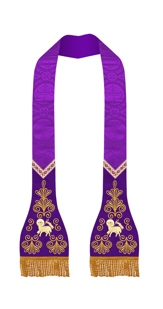 Roman Stole with Spiritual embroidery