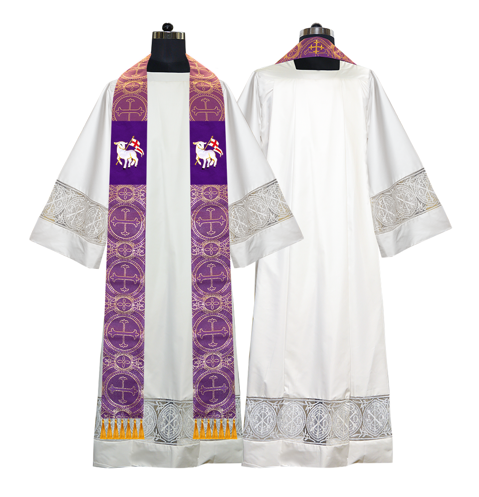 Embroidered Priest Stole with Motif