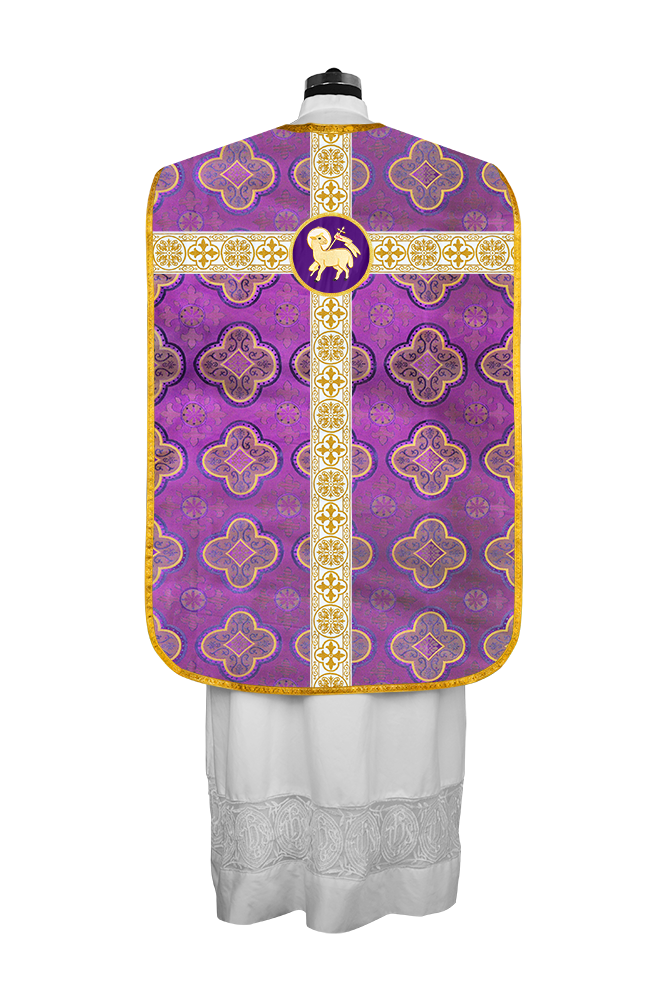 Casulla católica romana con motivo espiritual 