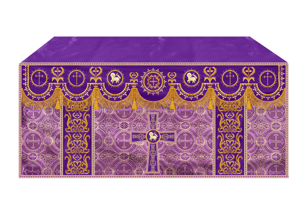 Communion Table Cloth with Embroidered Trims