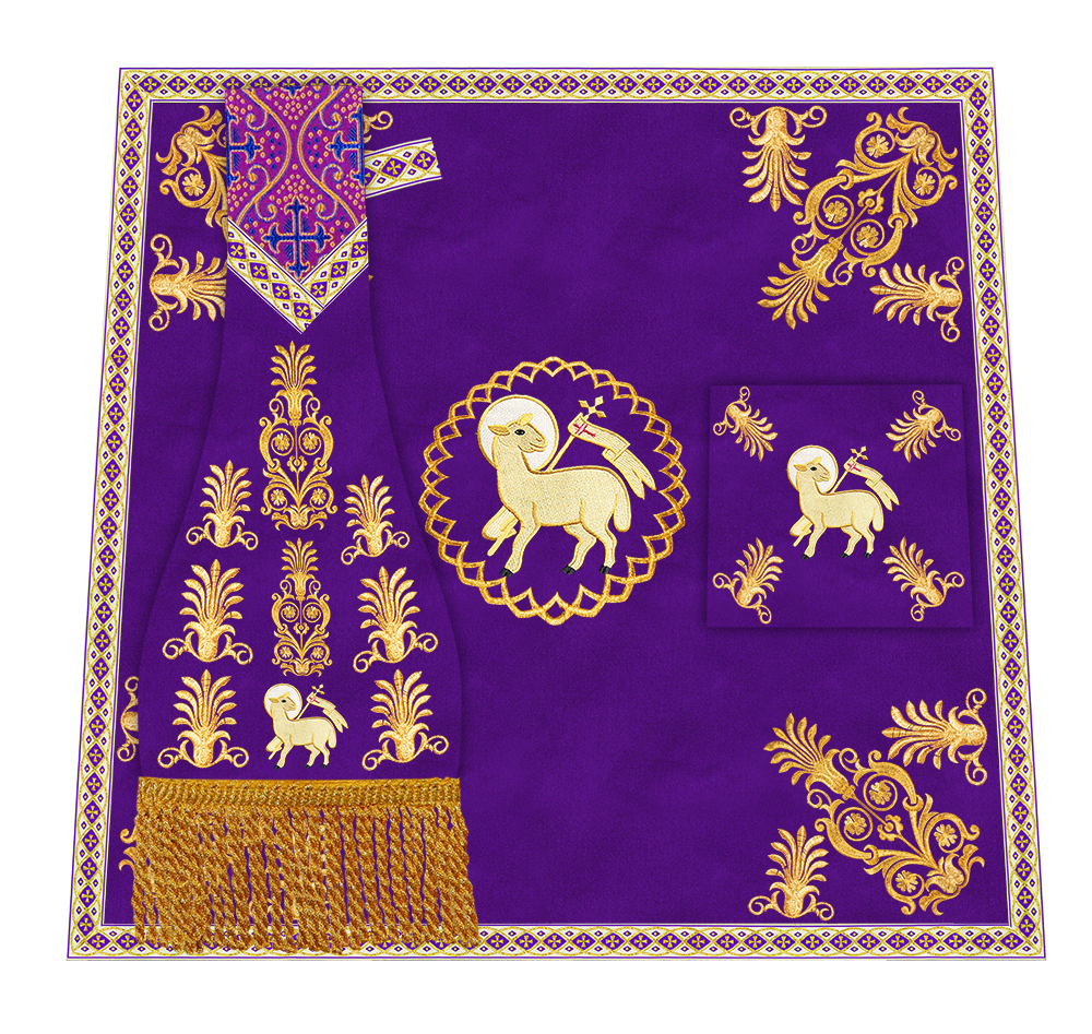 Roman Chasuble Vestments Adorned With Trims