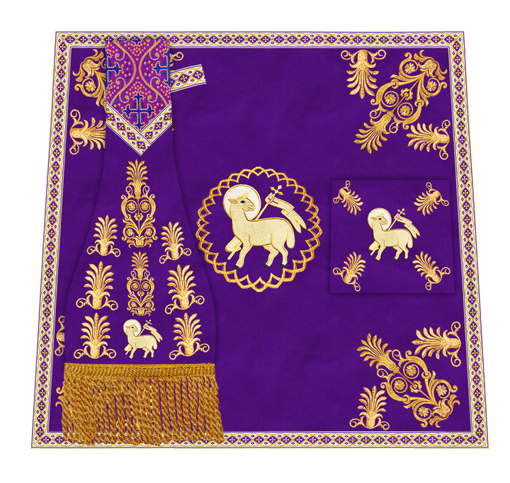 Roman Chasuble Vestments Adorned With Trims