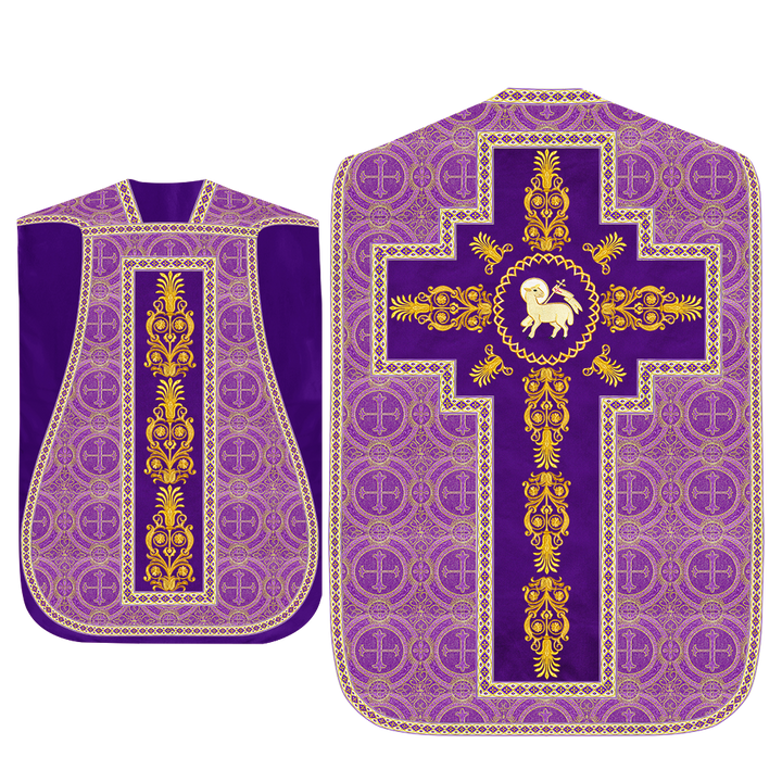 Roman Chasuble Vestments Adorned With Trims