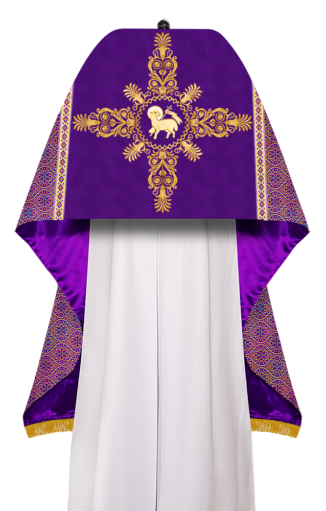 Humeral Veil Vestment with Embroidery and Spiritual Motif