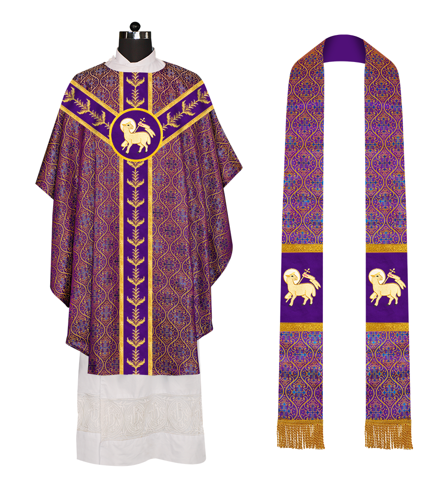 Gothic Style Chasuble with Adorned Lace