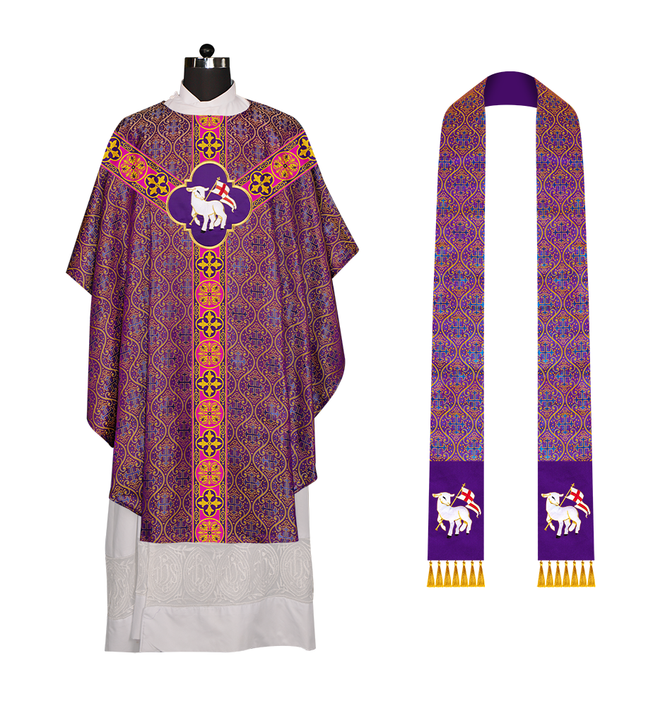 Gothic Chasuble with Cross Braided Trims