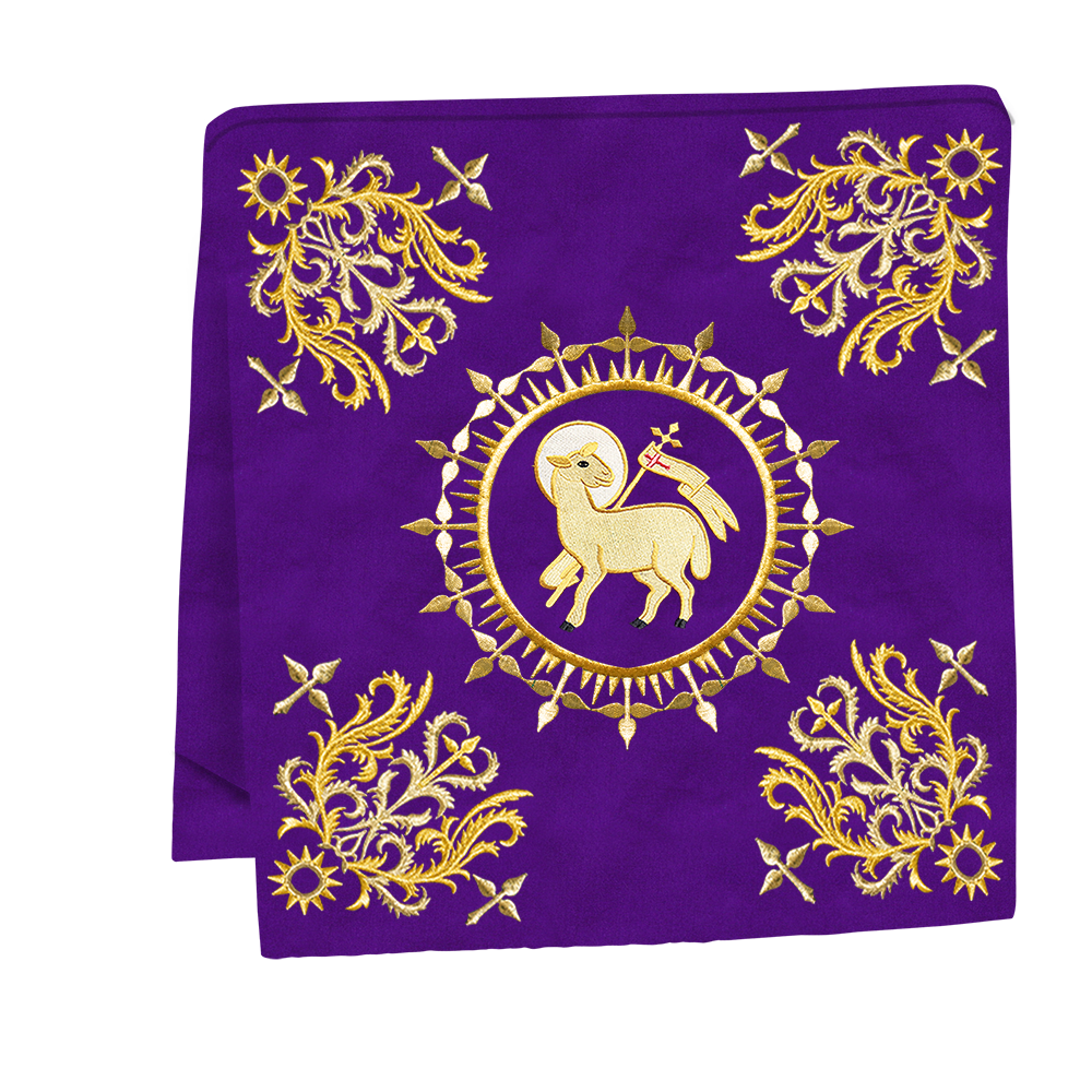 Elegant  church mass set with Embroidered Motif