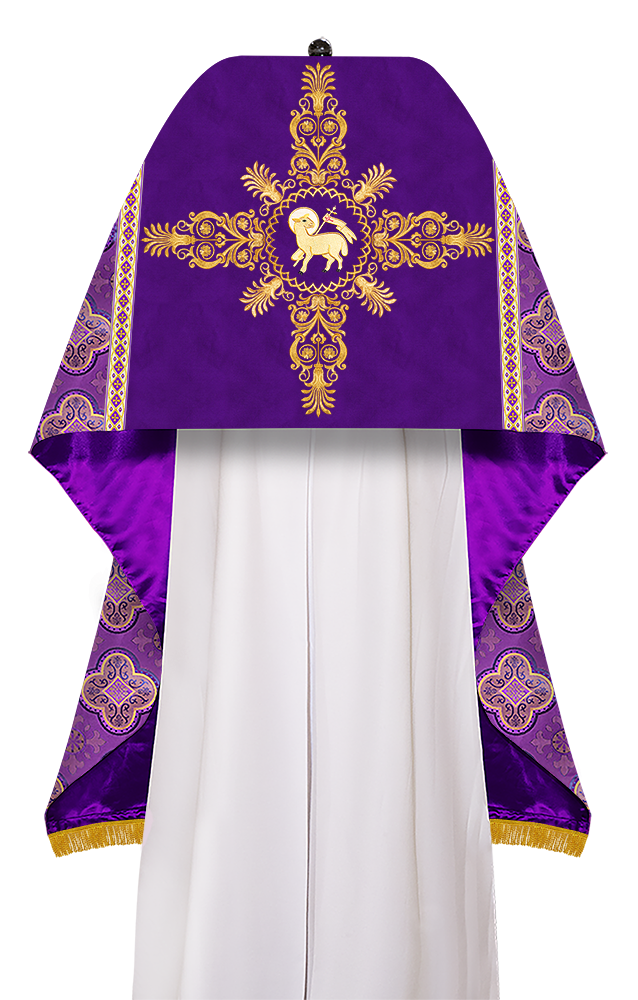 Humeral Veil Vestment with Embroidery and Spiritual Motif