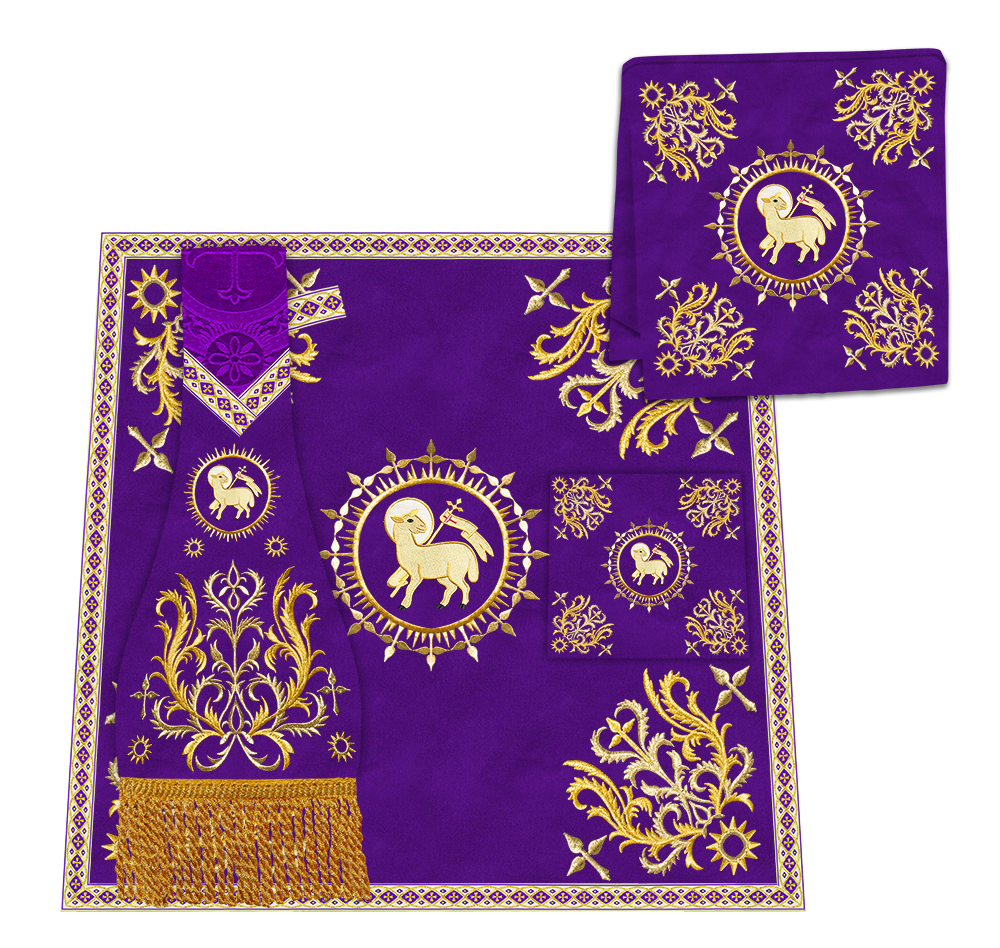 Borromean Chasuble Vestment Enhanced With  Motifs and Trims