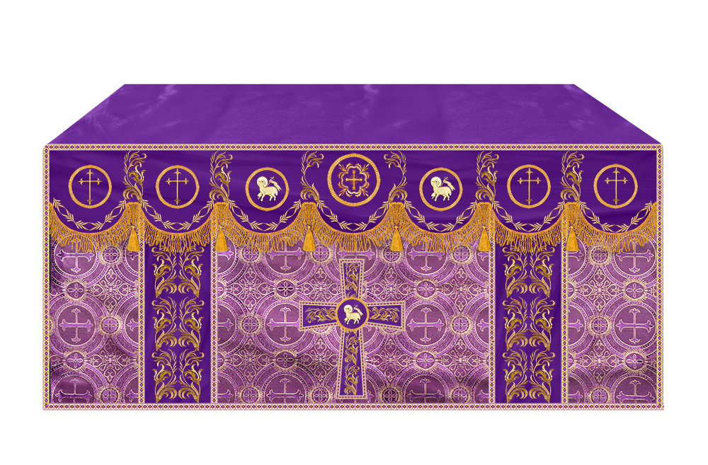 Altar Cloth with Liturgical Motif and Trims