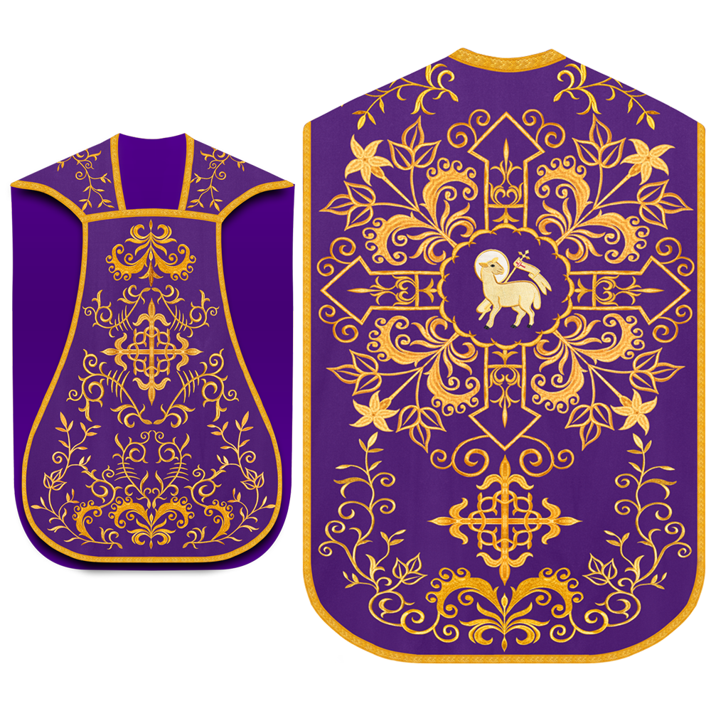 Roman chasuble with adorned embroidery