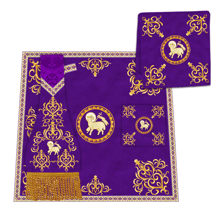 Gothic Chasuble Vestments With Adorned Orphrey And Trims