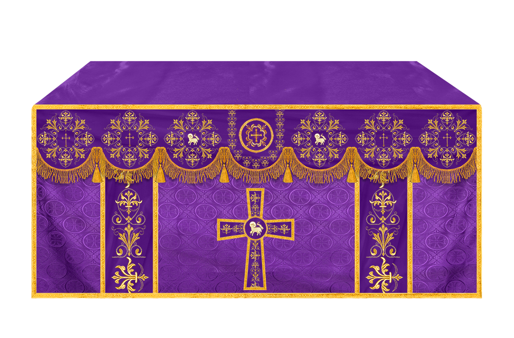 Exquisite Altar Cloth with Intricate Embroidery