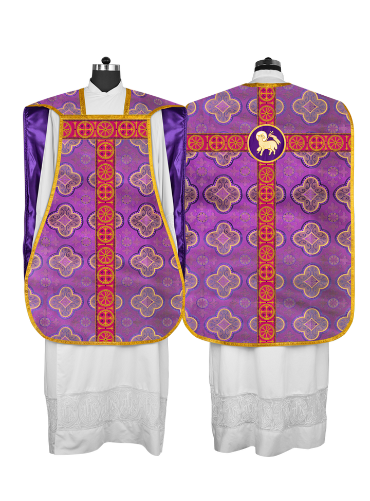 Catholic Roman Chasuble with Ornate Orphrey